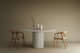 kyle travertine dining table