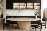 capri travertine dining table.