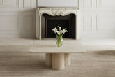 london travertine coffee table