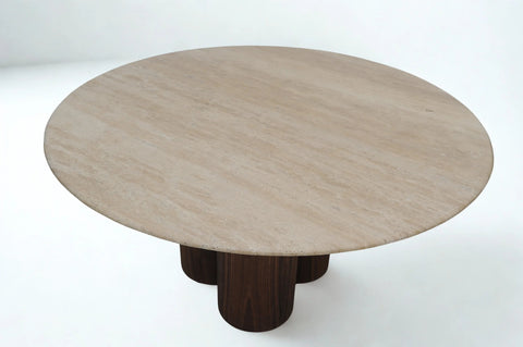 juno travertine dining table