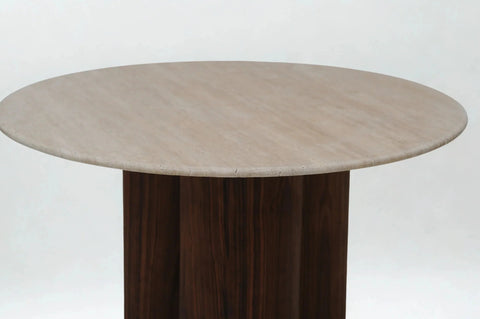 juno travertine dining table