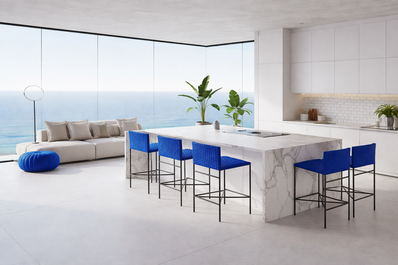esquire barstool blue
