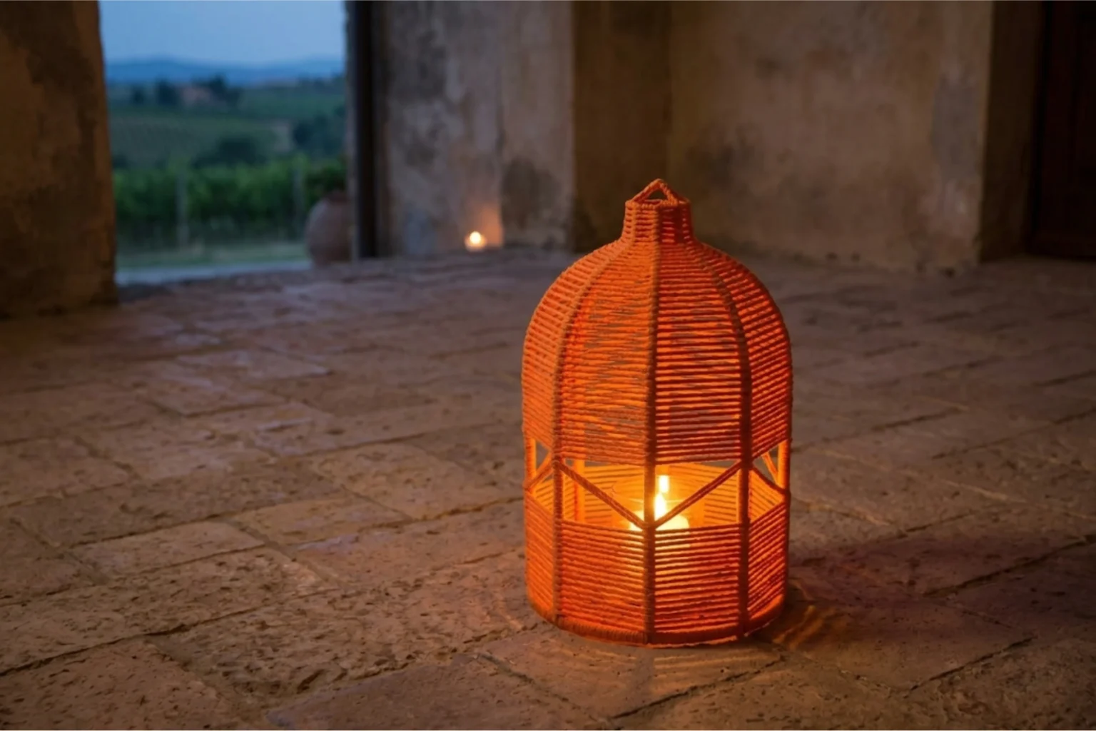 esquire floor lamp orange