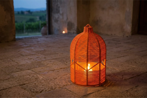 esquire floor lamp orange