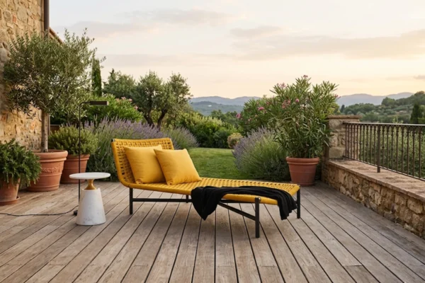 esquire l-lounge chair yellow