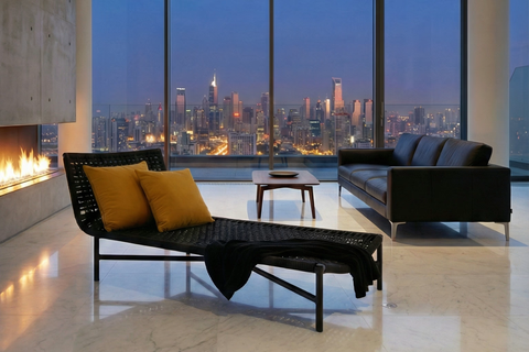 esquire l-lounge chair black