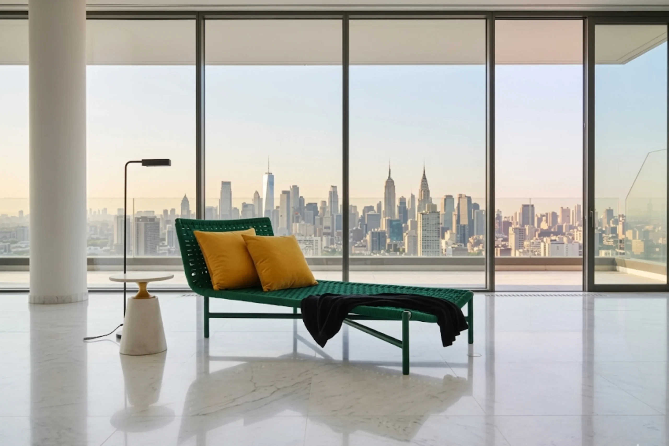 esquire l-lounge chair green