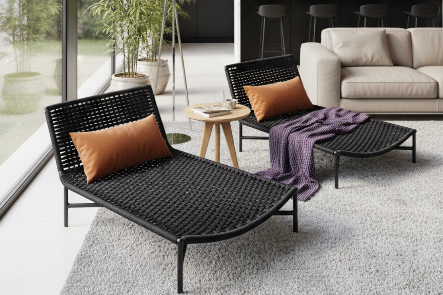 esquire m-lounge chair black 