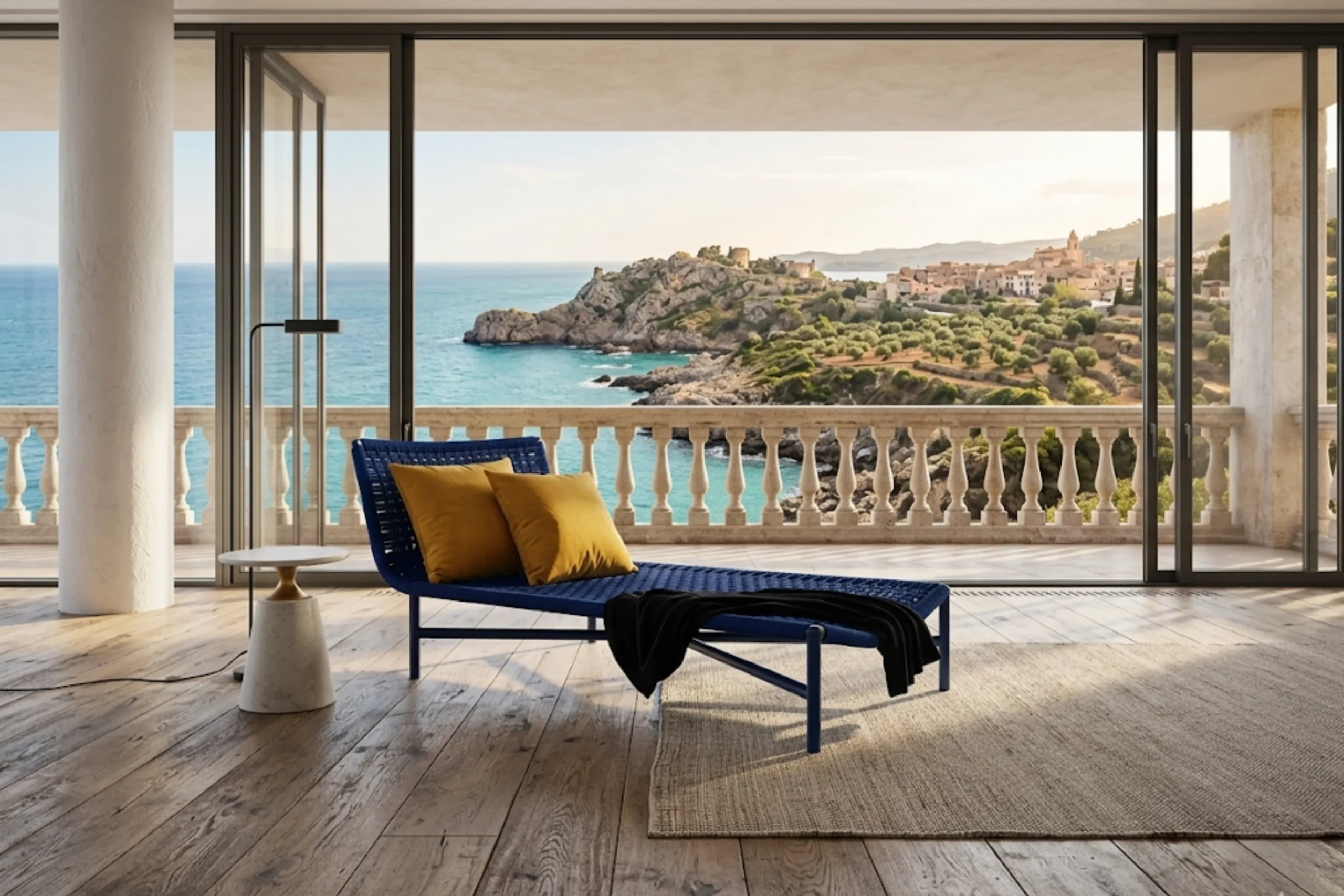 esquire m-lounge chair blue