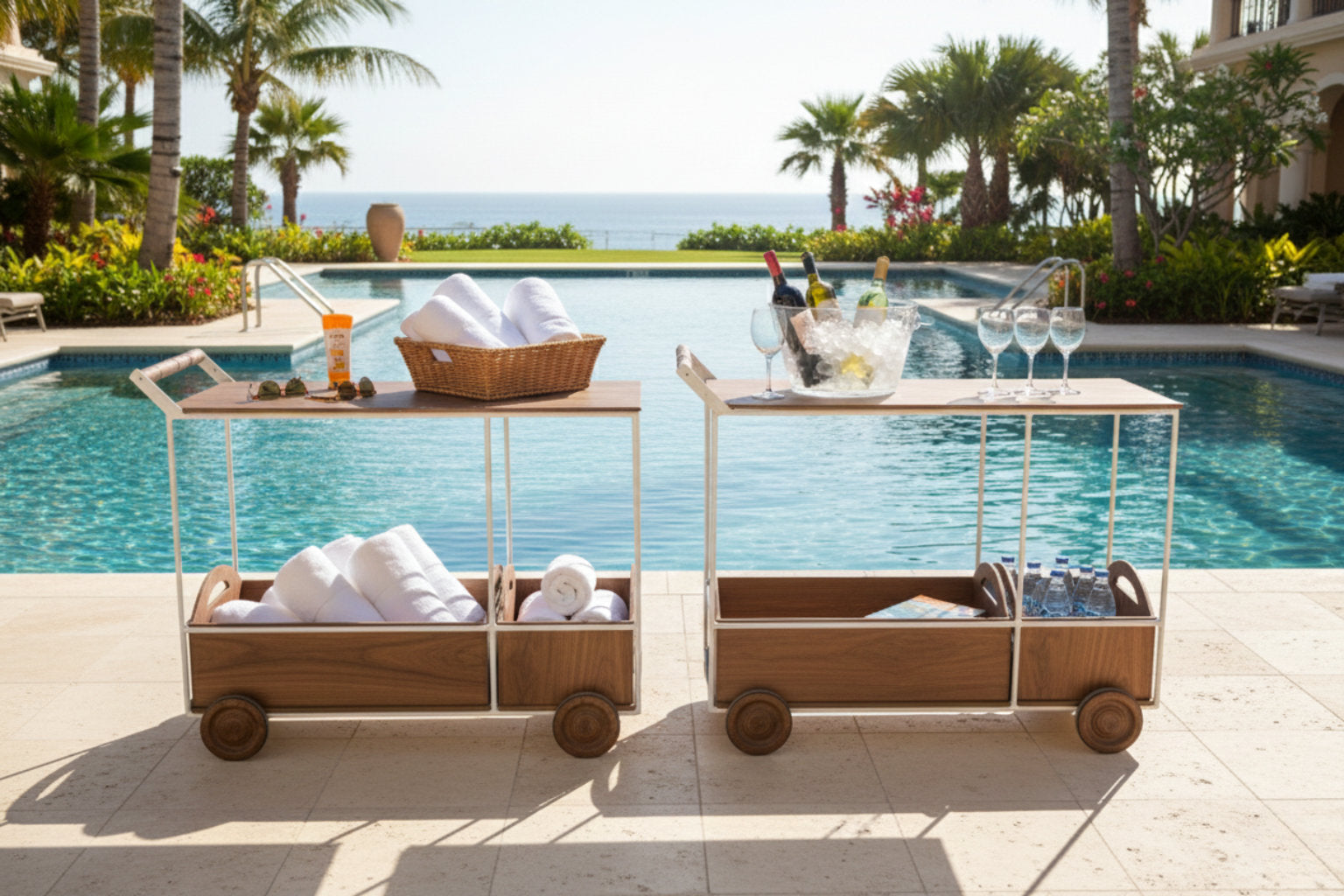 rolux cart medium pool side view